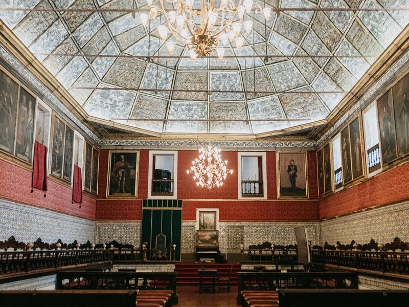 The Sala dos Capelos, the ceremonial heart of the Royal Palace.